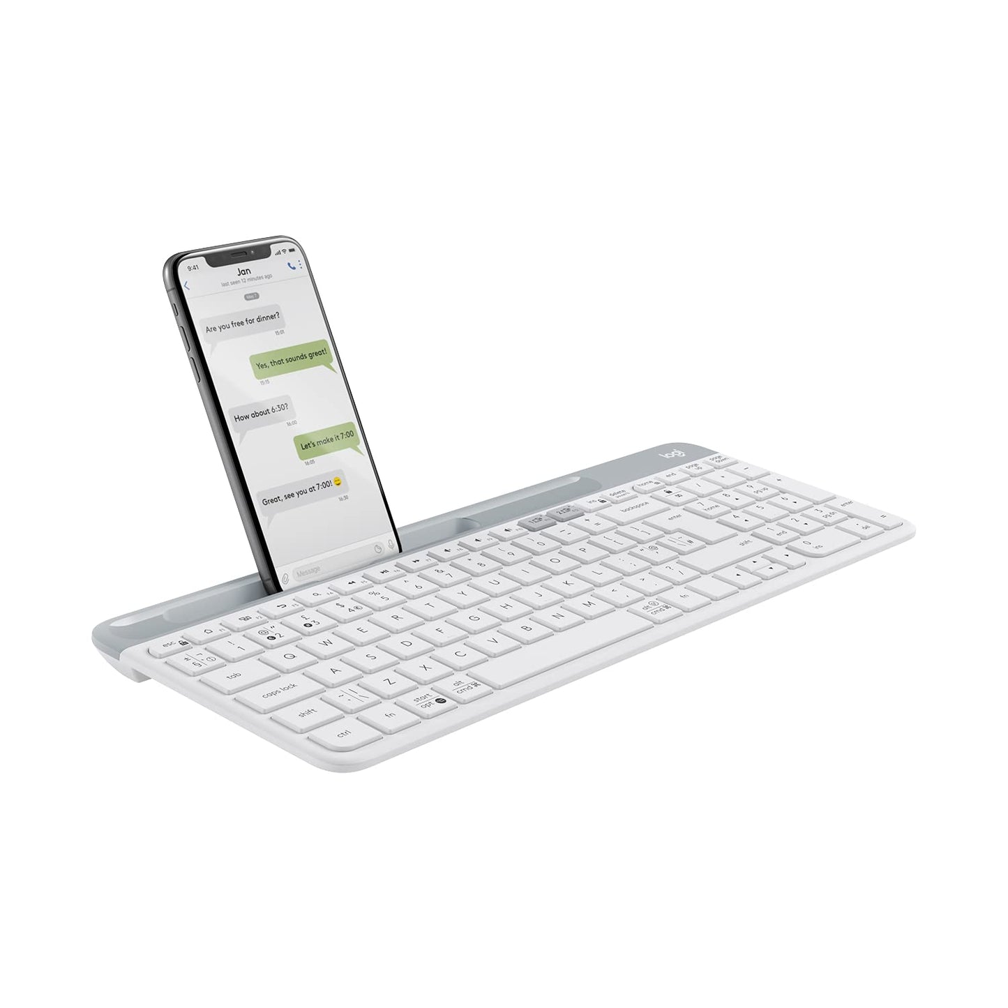 Logitech K580 Slim Multi-Device Wireless Keyboard - Off-white