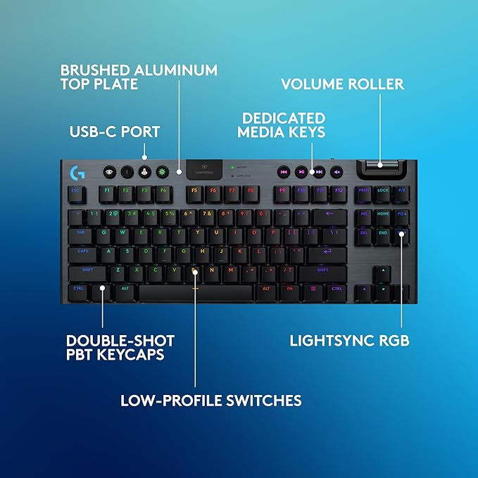Logitech G915 X Lightspeed TKL Low-Profile Wireless Gaming Keyboard