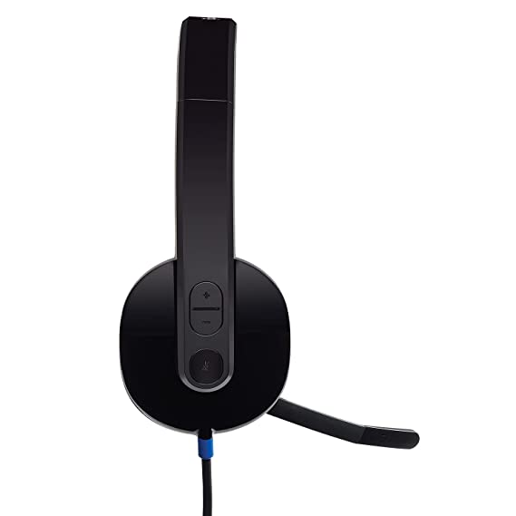 Logitech H540 Stereo Wired On Ear Headphones With Mic With Noise-Cancelling Usb, On Ear Controls, Mute Indicator Light, Pc/Mac/Laptop - (Black)