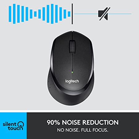Logitech M331 Silent Plus Wireless Mouse - Black