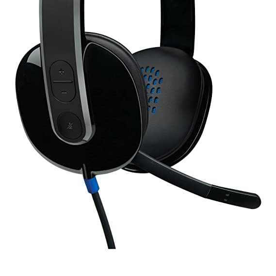 Logitech H540 Stereo Wired On Ear Headphones With Mic With Noise-Cancelling Usb, On Ear Controls, Mute Indicator Light, Pc/Mac/Laptop - (Black)