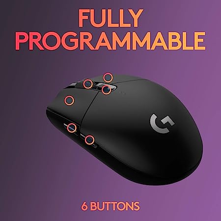 Logitech G304 Lightspeed Wireless Gaming Mouse - Black