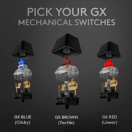 Logitech G 512 RGB Backlit Mechanical Wired Gaming Keyboard with GX Blue Clicky Key Switches
