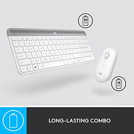 Logitech MK470 Slim Wireless Combo - Off White