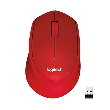 Logitech M331 Silent Plus Wireless Mouse - Red