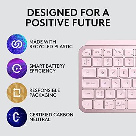 Logitech MX Keys Mini Wireless Illuminated Keyboard - Rose