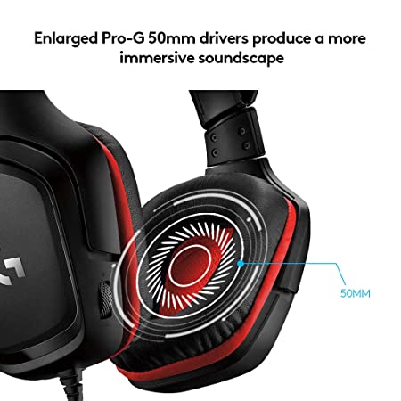 Logitech G331 Stereo Over Ear Gaming Black Headset With Mic