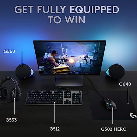 Logitech G 512 RGB Backlit Mechanical Wired Gaming Keyboard with GX Blue Clicky Key Switches