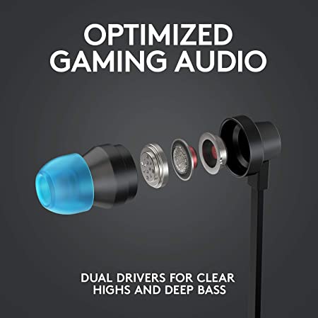 Logitech G333 Wired in Ear Earphones with Mic (Black)