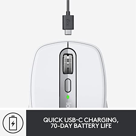 Logitech MX Anywhere 3 for Mac Wireless Mouse - Pale Grey