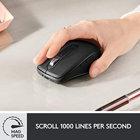 Logitech MX Anywhere 3 Compact Performance Wireless Mouse - Graphite