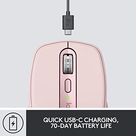 Logitech MX Anywhere 3 Compact Performance Wireless Mouse - Rose