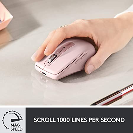 Logitech MX Anywhere 3 Compact Performance Wireless Mouse - Rose