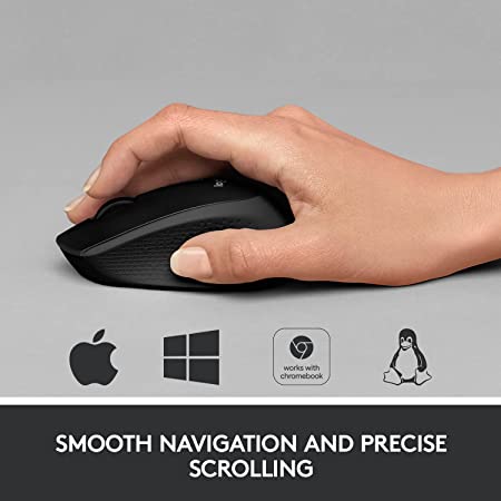 Logitech M331 Silent Plus Wireless Mouse - Black