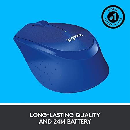 Logitech M331 Silent Plus Wireless Mouse - Blue