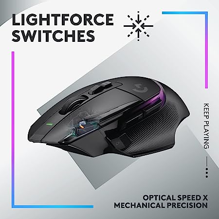 Logitech G502 X Lightspeed Plus Wireless RGB Gaming Mouse - Black