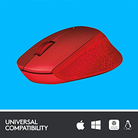 Logitech M331 Silent Plus Wireless Mouse - Red