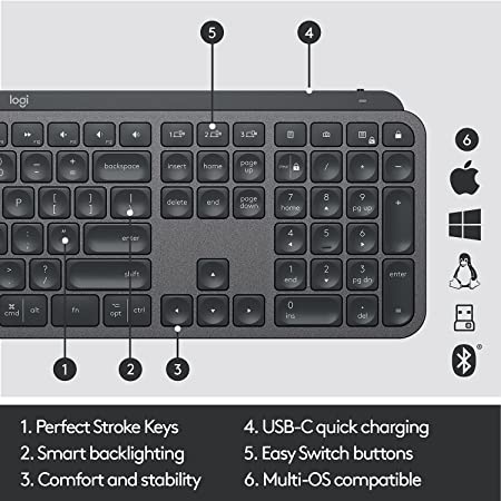 Logitech Mx KEYS S - Graphite/Black