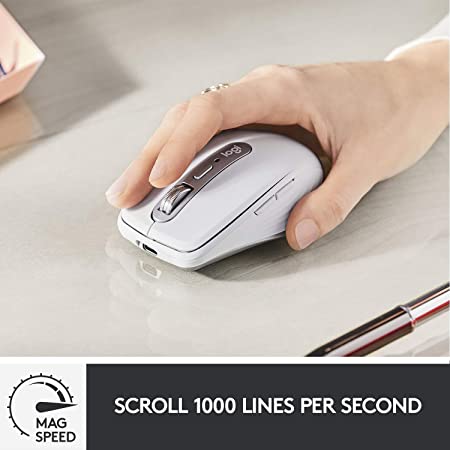 Logitech MX Anywhere 3 for Mac Wireless Mouse - Pale Grey