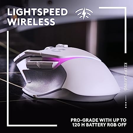Logitech G502 X Lightspeed Plus Wireless RGB Gaming Mouse - White