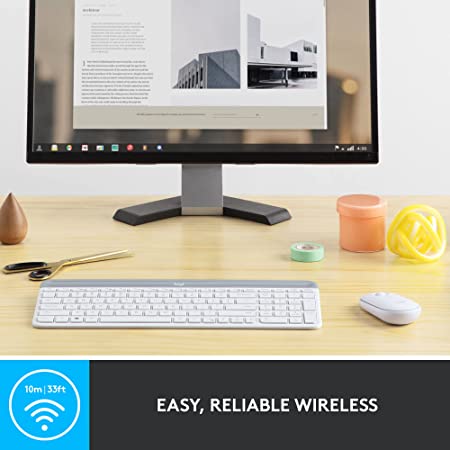 Logitech MK470 Slim Wireless Combo - Off White