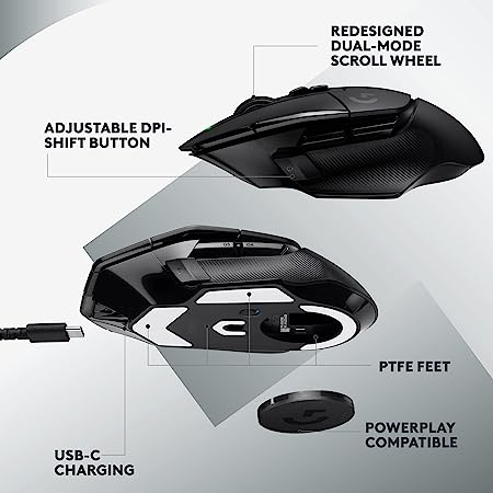 Logitech G502 X Lightspeed Wireless Gaming Mouse - Black