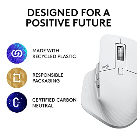 Logitech MX Master 3S - Wireless Performance Mouse with Ultra-Fast Scrolling - Pale Grey