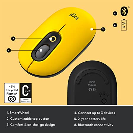 Logitech POP Mouse, Wireless - Blast