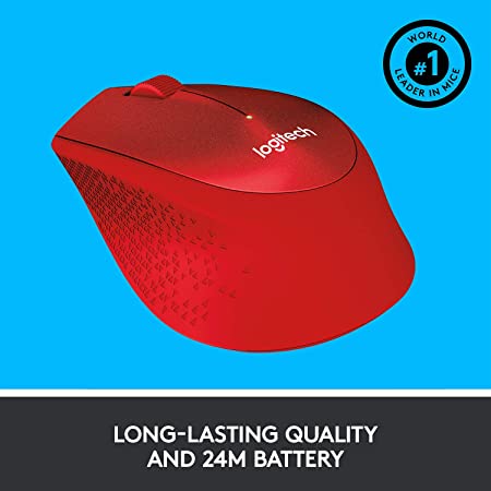 Logitech M331 Silent Plus Wireless Mouse - Red