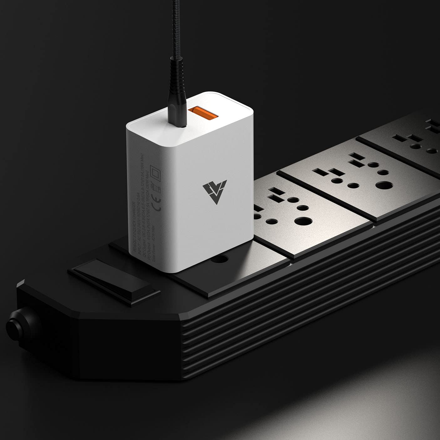 DR VAKU 20W USB C Power Adapter PD QC 3.0 PowerPort II, for iPhone 12 Fast Charger, 2-Port Wall Charger Power Delivery PD 3.0 with USB C and QC 3.0 USB A, Dual Port (White)