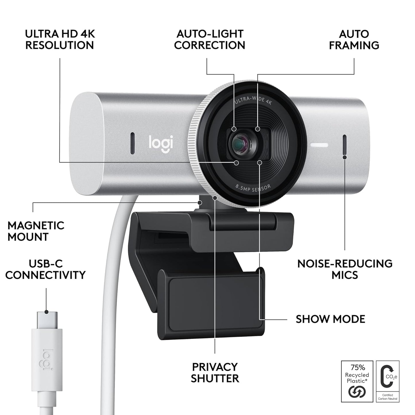 Logitech MX Brio Ultra HD 4K Webcam