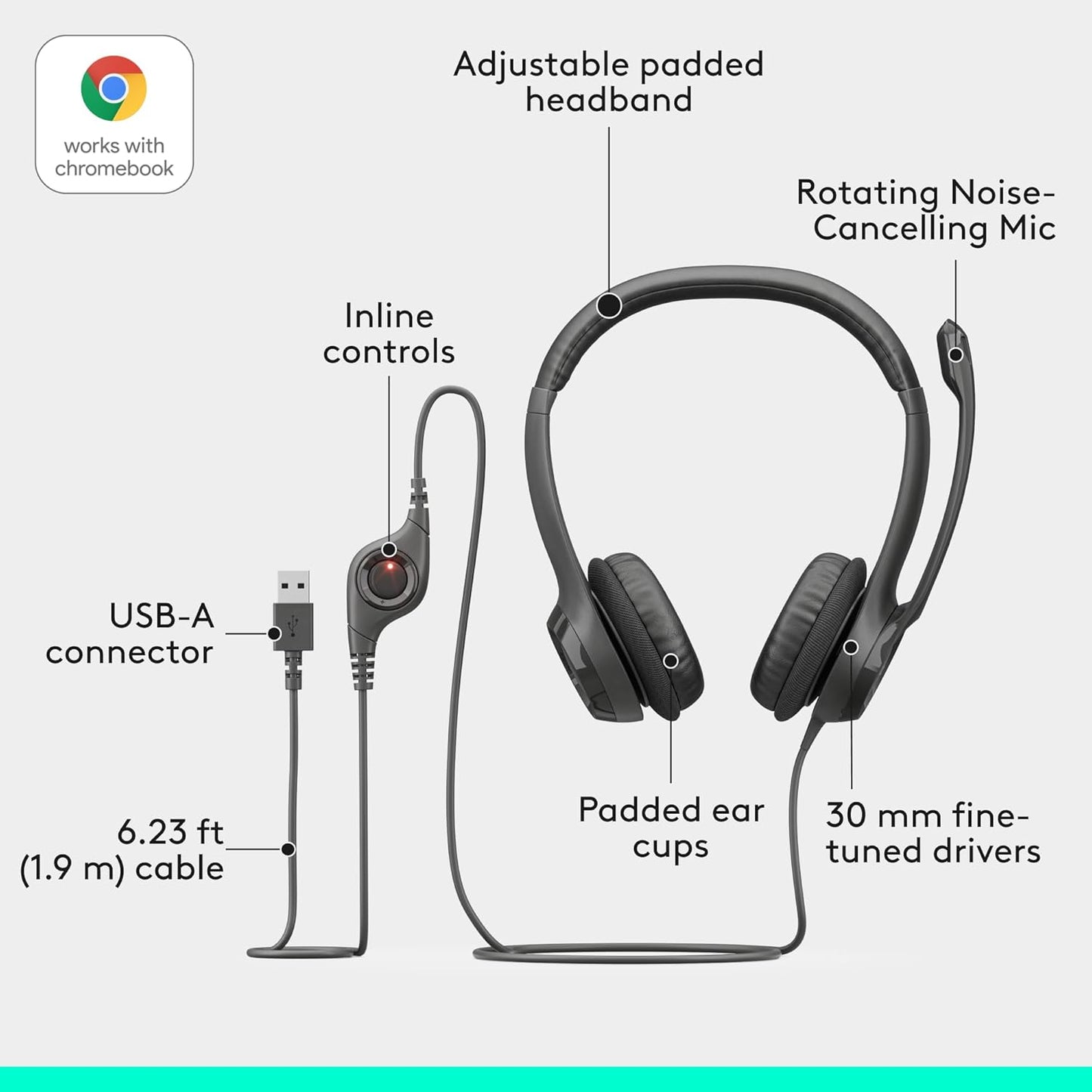 Logitech H390 Wired Headset