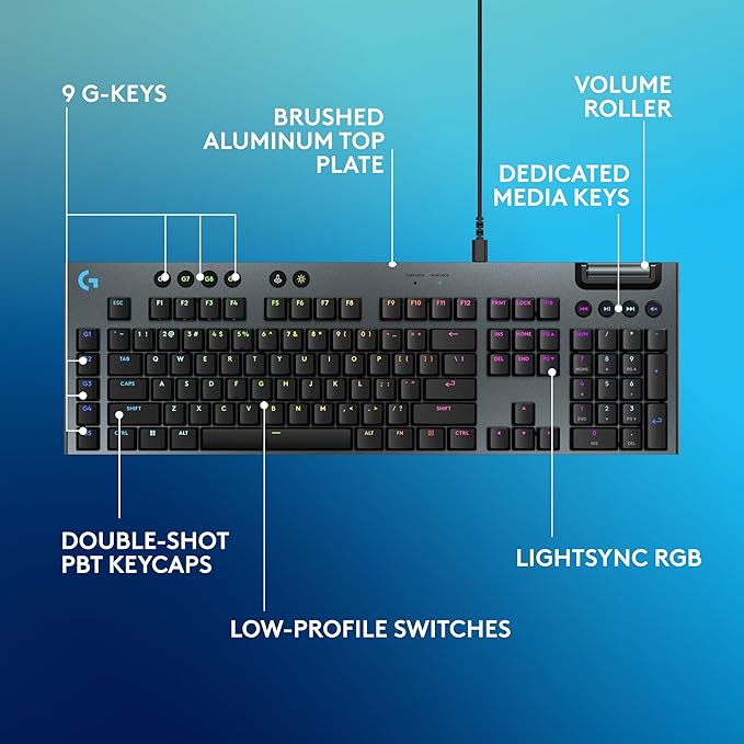 Logitech G915 X Low-Profile Wired Mechanical Gaming Keyboard