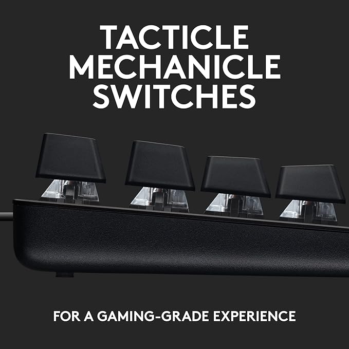 Logitech G413 SE Full-Size Mechanical Gaming Wired Keyboard - Black