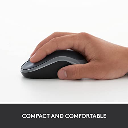 Logitech M185 Wireless Mouse, 2.4GHz with USB Mini Receiver, 12-Month Battery Life, 1000 DPI Optical Tracking, Ambidextrous, Compatible with PC, Mac, Laptop - Blue