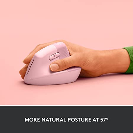 Products Logitech Lift Vertical Ergonomic Mouse, Wireless - Rose