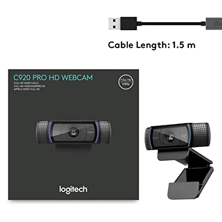 Logitech C920 HD Pro Webcam 1080p, Optical, Full HD Streaming