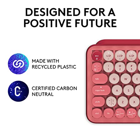 Logitech POP Keys Mechanical Wireless Keyboard - Heartbreaker