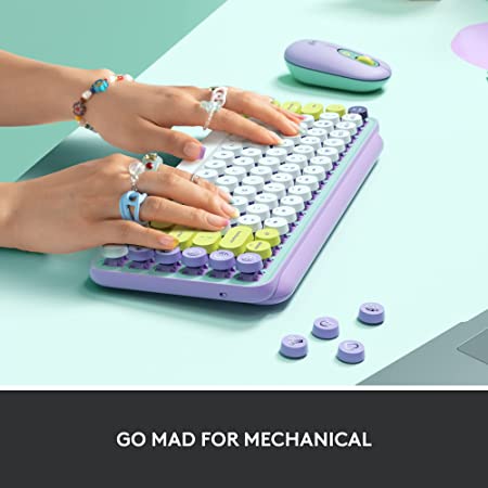 Logitech POP Keys Mechanical Wireless Keyboard - Daydream