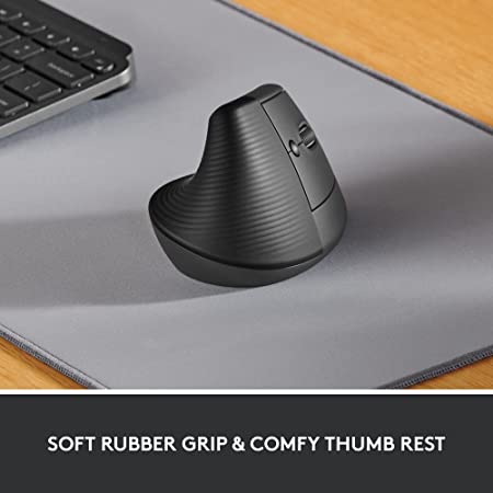 Logitech Lift Vertical Ergonomic Mouse, Wireless - Graphite