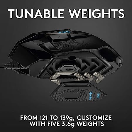 Logitech G502 Hero High Performance Wired Gaming Mouse - Black