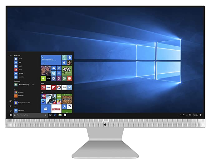 ASUS AIO M241, 23.8-inch (60.45 cms) FHD, Dual Core AMD Ryzen 3 3250U, All-in-One Desktop (4GB/1TB HDD/Windows 10/Integrated Graphics/with Wireless Keyboard & Mouse/White/5.4 Kg), M241DAK-WA150T